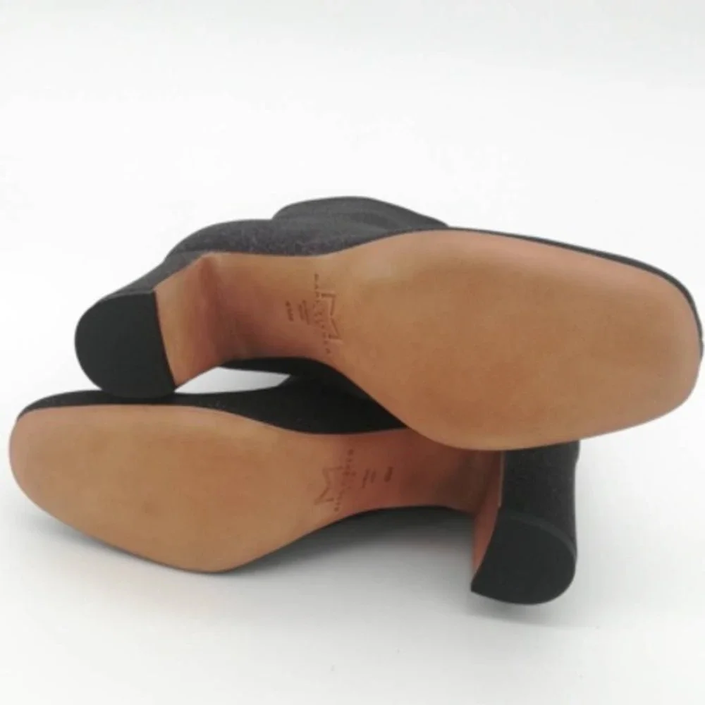 Marc Fisher Shoes Womens Ankle Boots Booties Black‎ Block High Heel 6.5 New